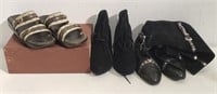 Group of ladies' designer-style shoes, box lot