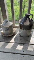 Jug and Chicken Waterer