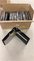 12 Black Leather Wallets with zipper , new in box
