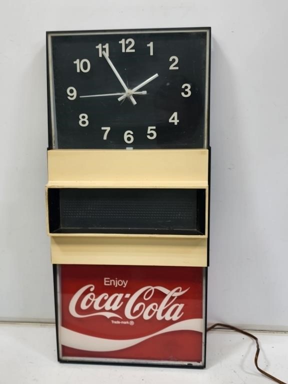 Coca-Cola Light-Up Marquee Clock