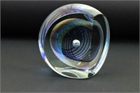 Signed & Numbered Art Glass Paperweight