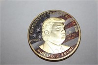 Donald Trump Gold Plate Colour Commemorative Coin