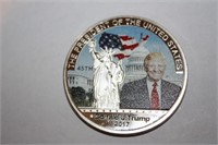 Donald Trump Silver Plate Colour Commemorative