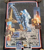 Brand New 1989 USPS Moon Landing Poster Special