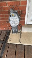 Owl and flower stand