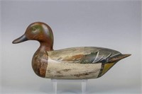 Greenwinged Teal Drake Duck Decoy by Unknown