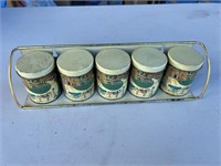 5 METAL CANNISTER WITH SHELF MEISTER