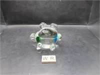 HAND BLOWN FROG PAPERWEIGHT