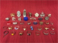 37 costume jewelry rings