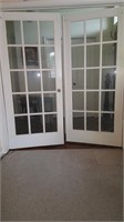 Nice glass paned French doors ~ 3 ft wide each