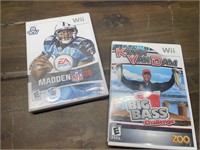 Lot of 2 Wii Games Madden 08/ Big Bass Challenge