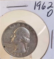 1962 D Washington Silver Quarter