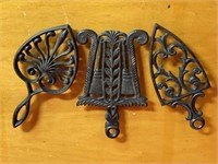 Three Cast Iron Trivets