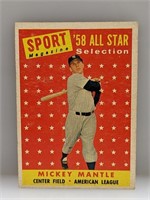 1958 Topps #487 Mickey Mantle All Star HOF