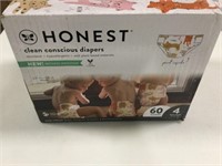 Honest Size 4 60 Ct Diapers