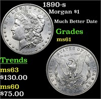 1890-s Morgan $1 Grades BU+