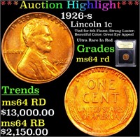 *Highlight* 1926-s Lincoln 1c Graded Choice Unc RD