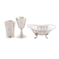 A trio of sterling items including Tiffany