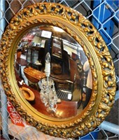 Vintage convex wall mirror