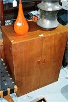Vintage 2 door record storage cabinet
