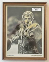 Signed Joe Montana 49'ers 8 x 10 Framed Photo