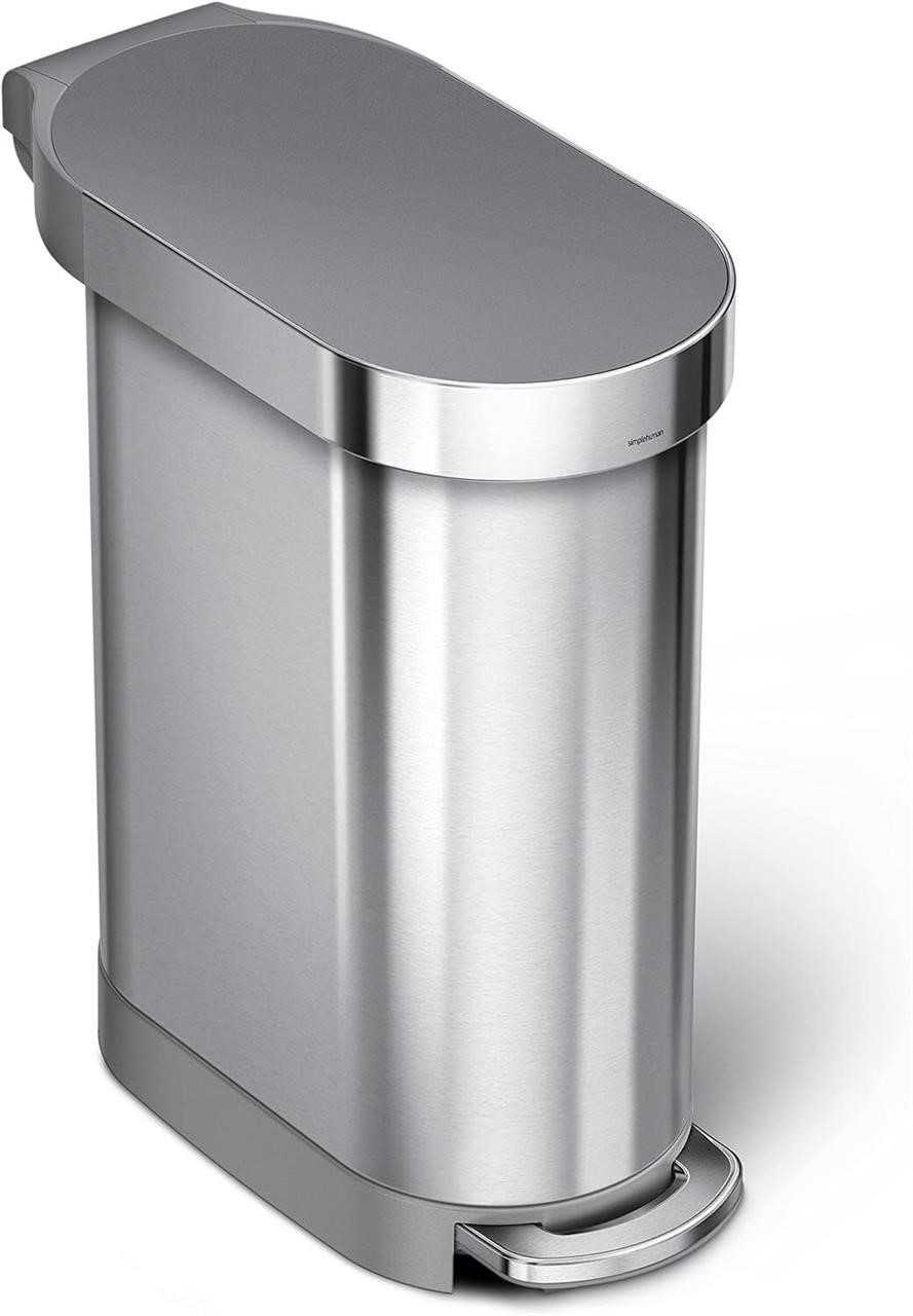 simplehuman 45L Slim Kitchen Step Trash Can