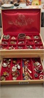 JEWELRY BOX FULL OF ESTATE JEWELRY