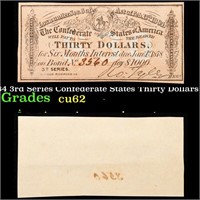 1864 3rd Series Confederate States Thirty Dollars