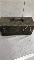 Group of tool in wooden box