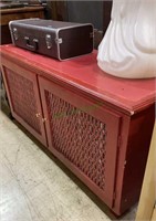 Cool vintage repainted side cabinet with