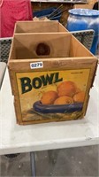 Bowl brand fruit crate