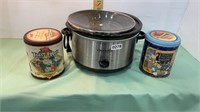 Crockpots, one big one small and tens