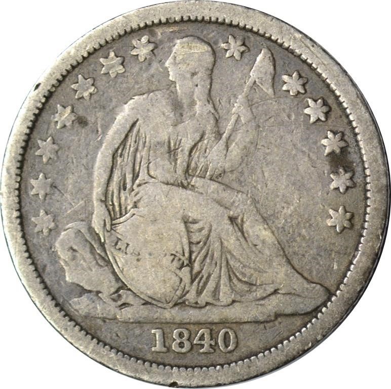 1840 SEATED LIBERTY DIME - G/VG