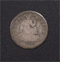 US Coins 1856 Seated Liberty Half Dime, circulated