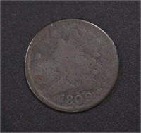 US Coins 1809 Half Cent, circulated