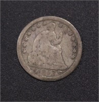 US Coins 1853-O Seated Liberty Half Dime, circulat