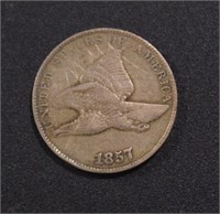 US Coins 1857 Flying Eagle Cent, circulated