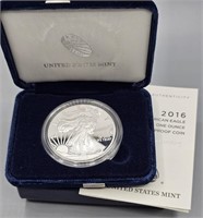 2016 W U.S. Proof Eagle - Box & COA