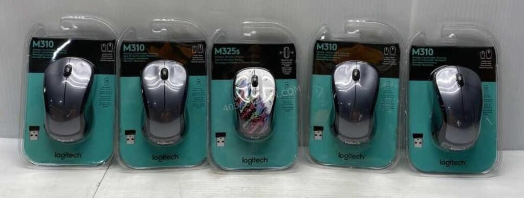 Lot of 5 Logitech Wireless Mice - NEW