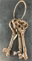 Cast iron keys, about 6" long