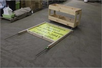 Rolling Cart & Sign Approx 45x16x26 & 44x38