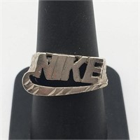 Sterling Silver Nike Sign Ring