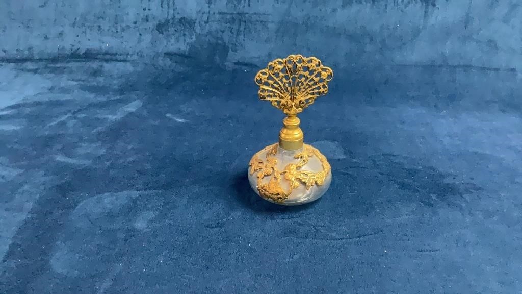 Antique Ormolu perfume bottle