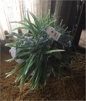 Planter stand with artifical foliage greenery