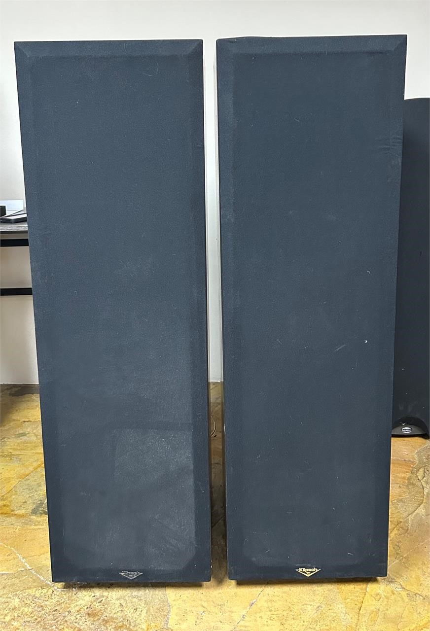 Pair of Black Klipsch Floor Speakers