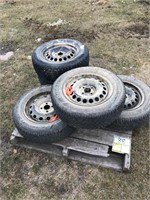 (5) winter tires on rims. 195/65R15