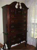 Wooden High Boy chest of drawers