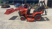 Kubota BX1880 w/LA344 Loader/Bucket & Belly Mower