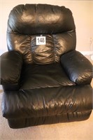 Black Leather Type Recliner (R6)