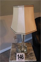 24" Tall Crystal Base Lamp with Shade (R6)